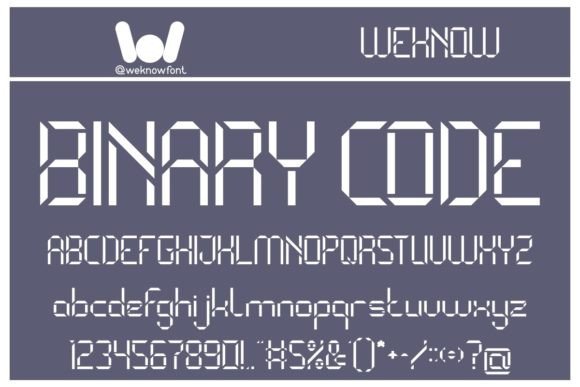 Binary Code: A Sci-Fi Display Font for Modern Projects