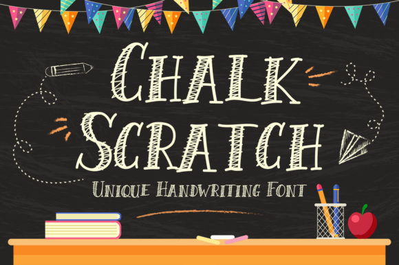 Chalk Scratch: The Playful Display Font for Kids and School Projects