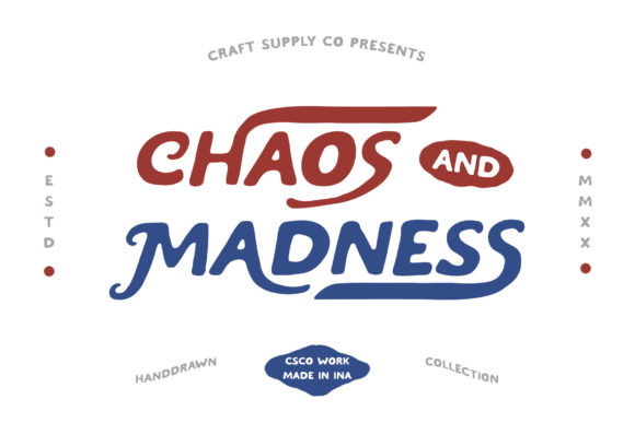 Chaos and Madness: A Font with Wild Soul