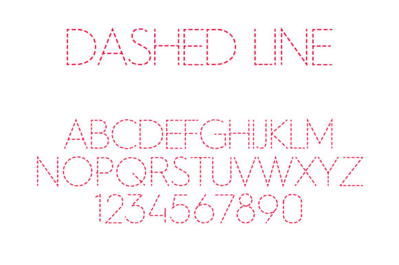 Dashed Line: The Creative Display Font for Modern Design