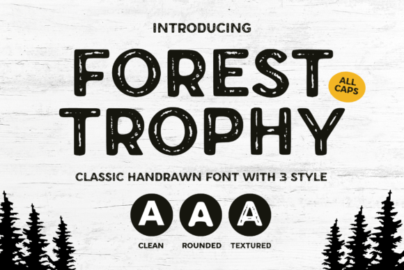 Forest Trophy: Where Nature Meets Vintage Typography