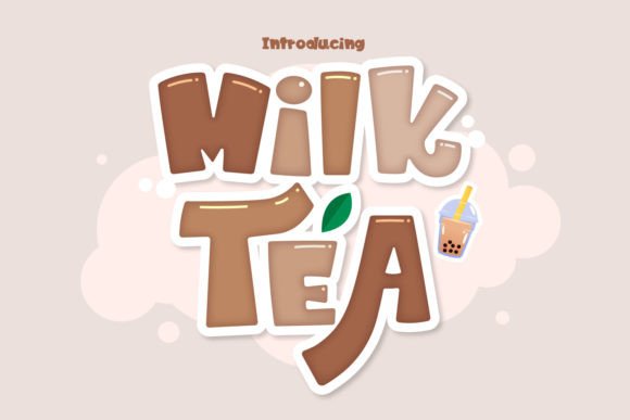 Milk Tea: A Playful Display Font for Modern Creators