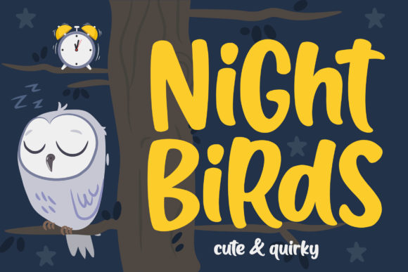 Night Birds: A Sweet Display Font for Modern Projects